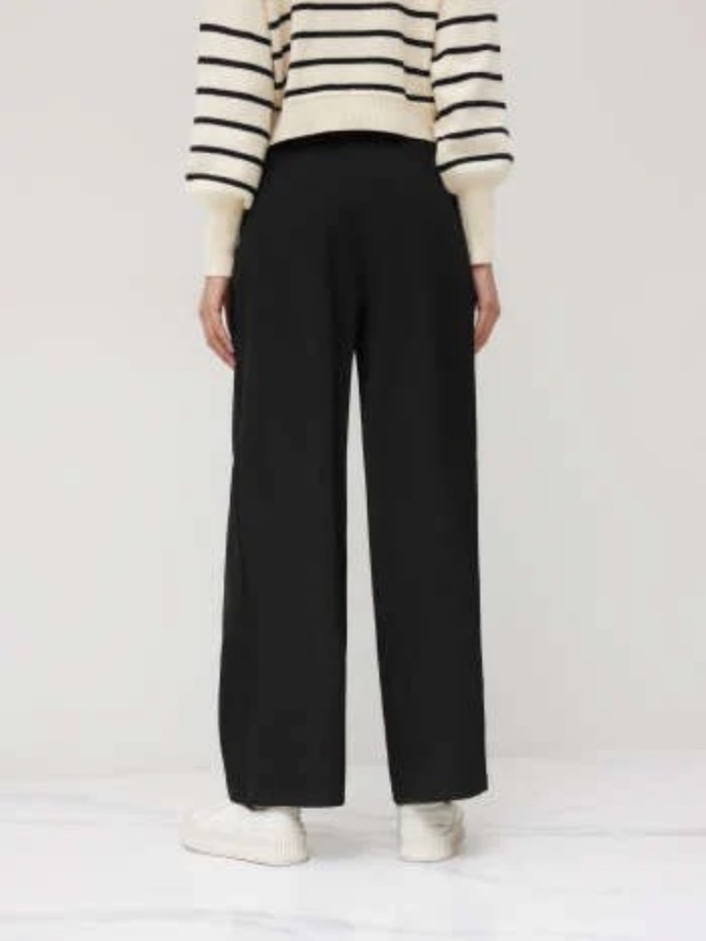 Cider Belted Black Mid Rise Straight Leg Trouser Size XL/10 - Picture 7 of 14